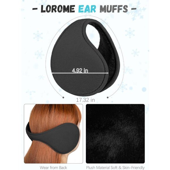 Women’ Dark Gray Knit Beanie Hat, Gloves, Scarf & Ear Warmer Set - Winter - Picture 5 of 7